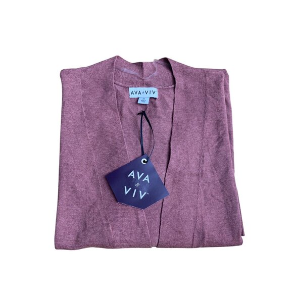 Ava & Viv Womens Plus Size Open Front Cardigan Sweater 3/4 Sleeve Size 2X 20-22 - Picture 14 of 14